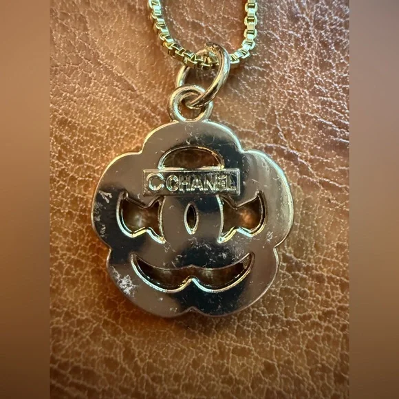 Chanel Crystal CC Flower Charm Pendant w/16” Gold Plated Necklace & Packaging - Picture 7 of 14
